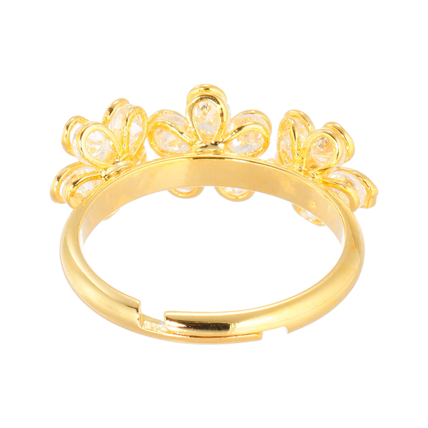 シマ・リリアーナ ＣＺ フラワーモティーフ リング