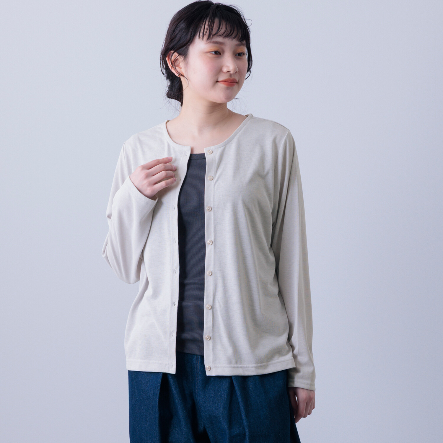 かわいい雑貨屋さん グロリア ＵＶカット アイスサマー クルーネック カーディガン