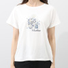 フィル・クロレ 日本製 リヨセルコットン サガラ刺しゅう 香水瓶柄Ｔシャツ