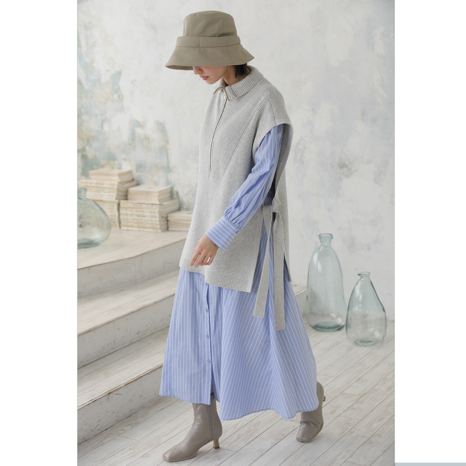 タイムクロス 日本製 快適　はっ水・ＵＶカット ベルヌーイ 風が抜けるクロッシェ