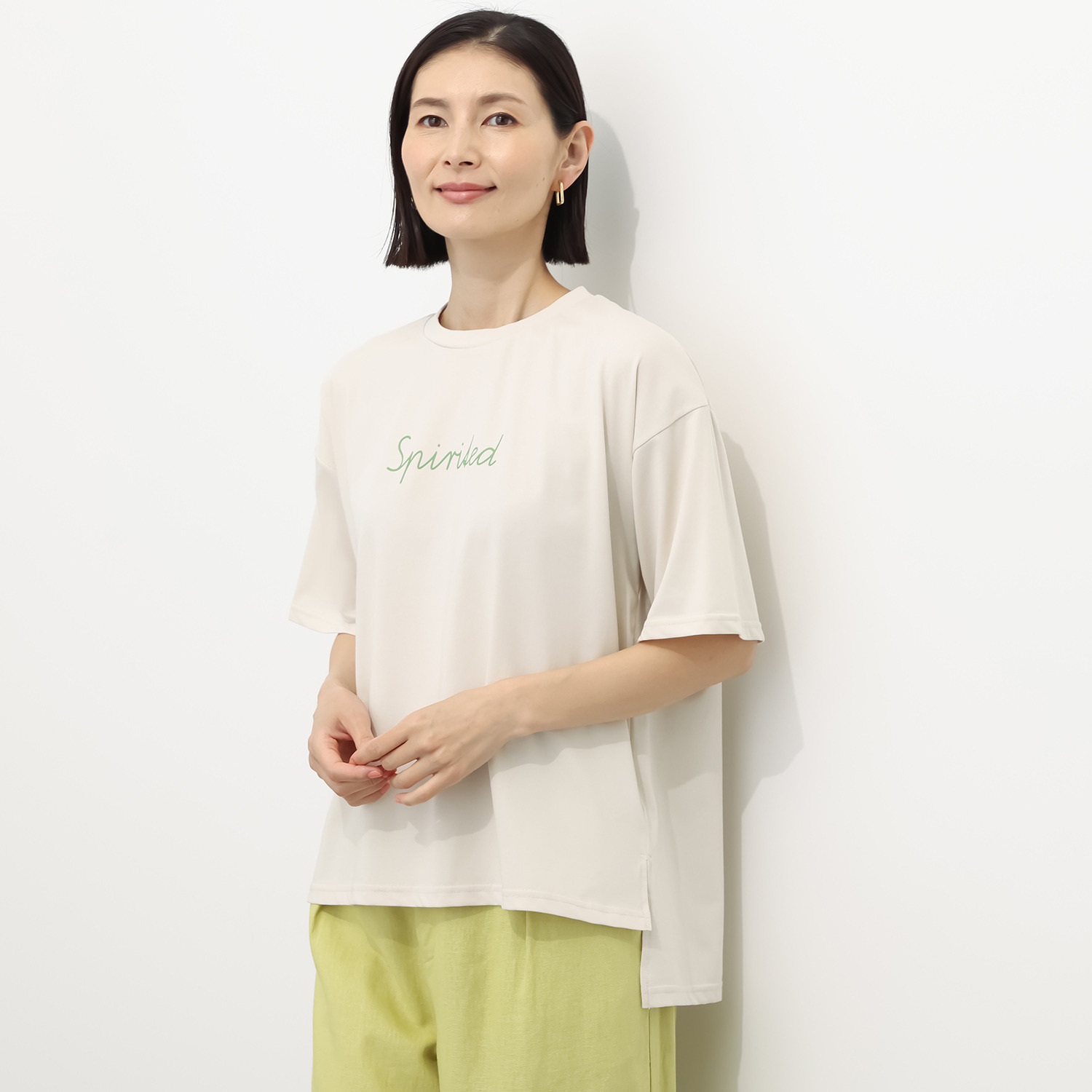 エムエムオー 接触冷感・抗菌防臭 クルーネック プリントＴシャツ