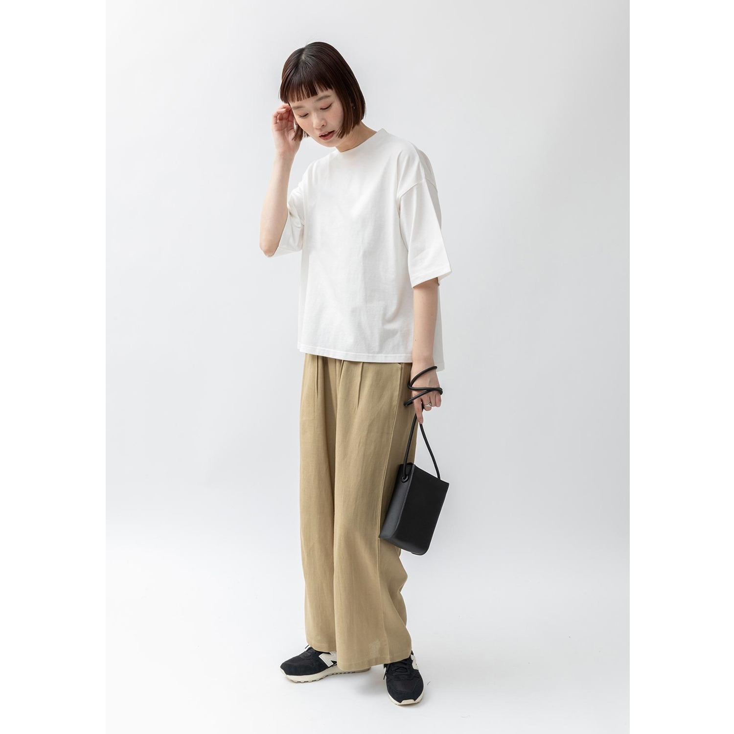 エムエムオー クルーネック五分袖 ベーシックコットン Ｔシャツ