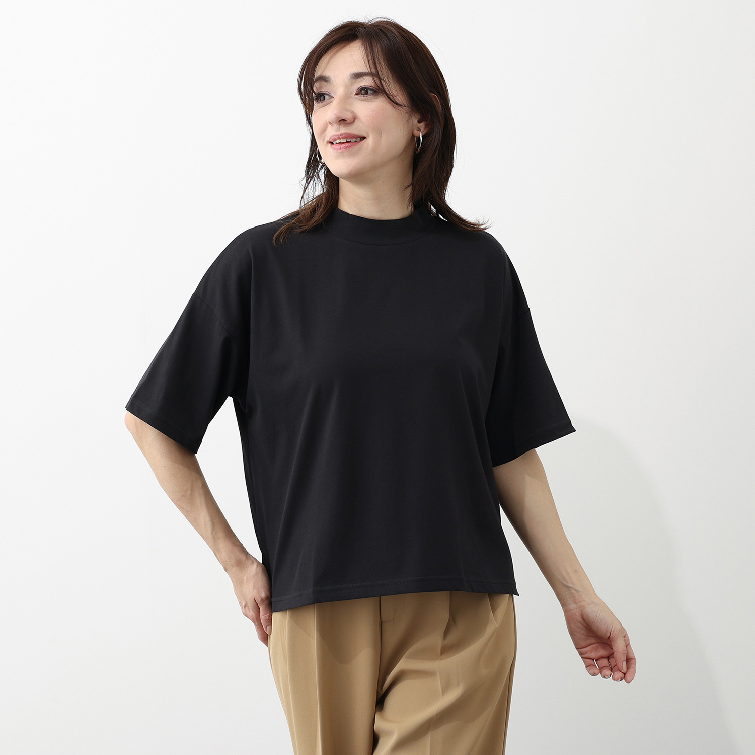 エムエムオー 接触冷感 ハイネックワイド 半袖Ｔシャツ