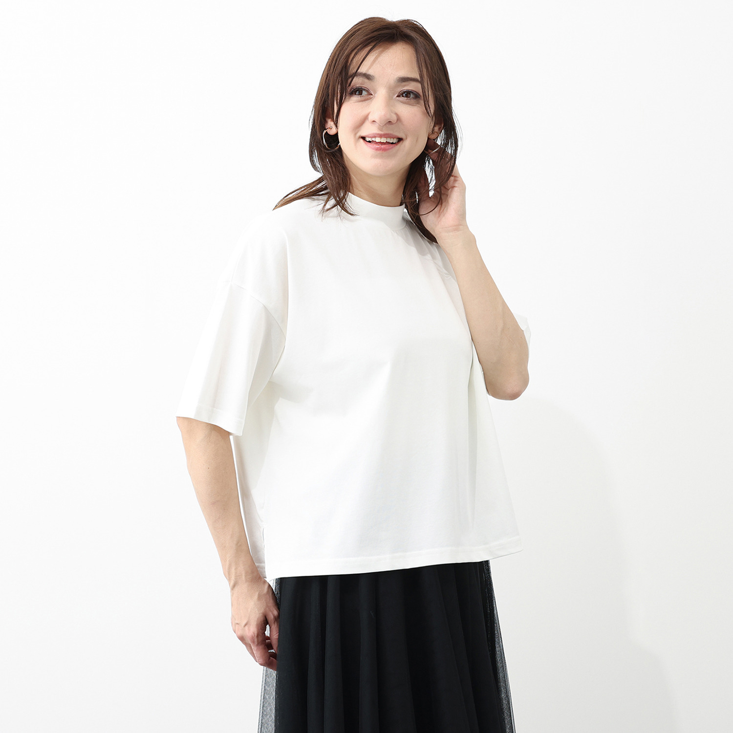 エムエムオー 接触冷感 ハイネックワイド 半袖Ｔシャツ