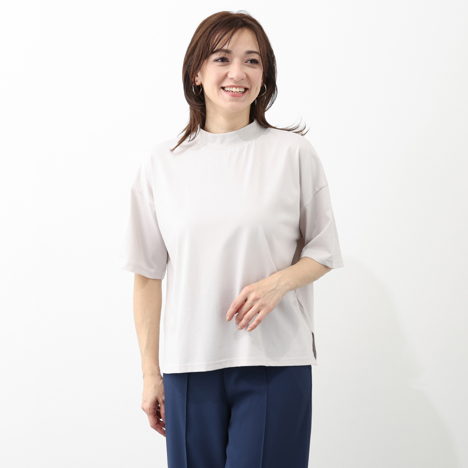 エムエムオー 接触冷感 ハイネックワイド 半袖Ｔシャツ