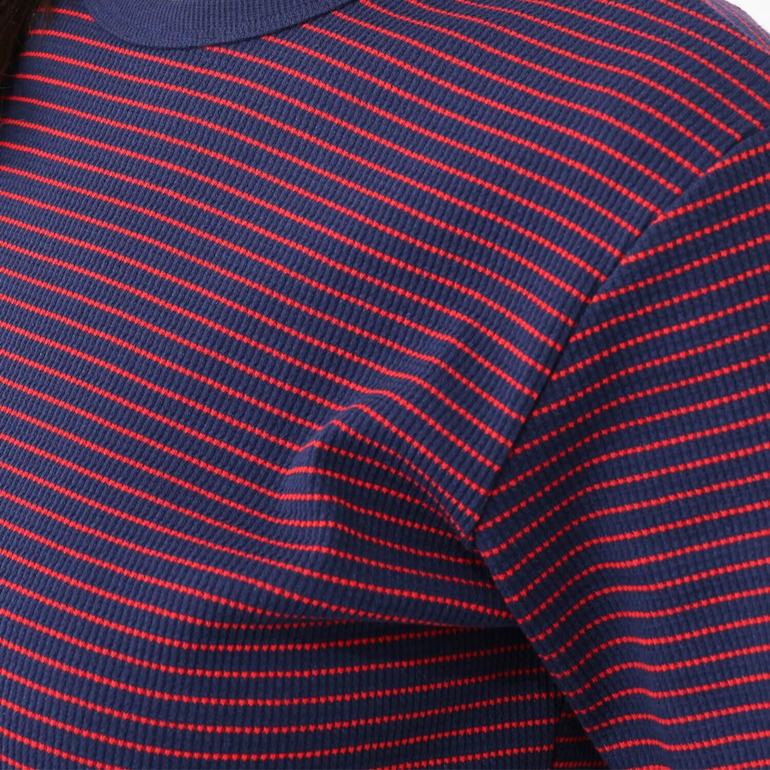 エムエムオー クルーネックボーダー ジャガードリブＴシャツ