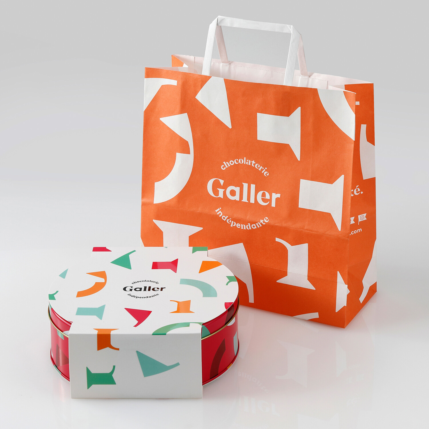 ベルギー王室御用達 チョコレートブランド ガレー　ナノバーアソート オリジナル缶（ロゼ）