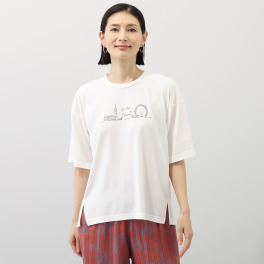 エムエムオー 接触冷感 スムースクルーネック プリント半袖Ｔシャツ