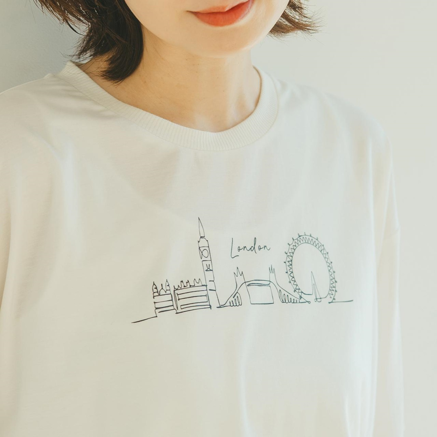 エムエムオー 接触冷感 スムースクルーネック プリント半袖Ｔシャツ