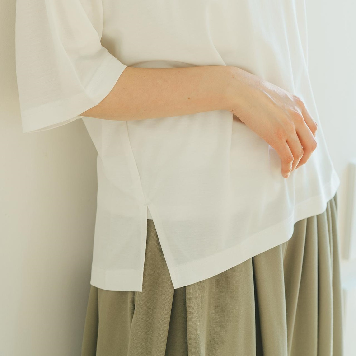 エムエムオー 接触冷感 スムースクルーネック プリント半袖Ｔシャツ