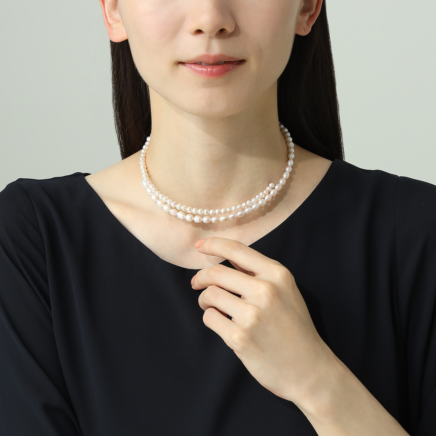 ペレフェリーク 淡水パール ソフトフィットネックレス