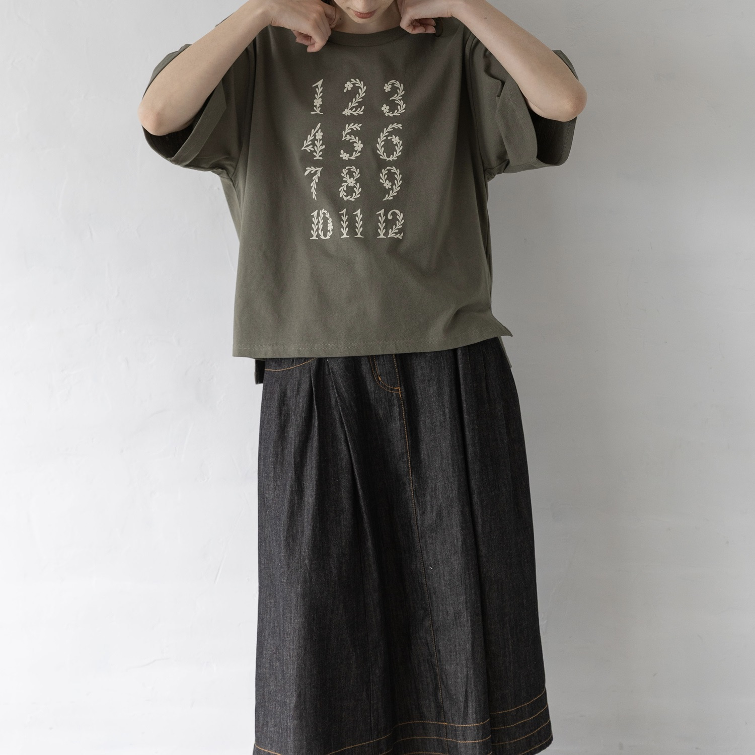 ソソット 綿１００％天竺 フラワーナンバー Ｔシャツ