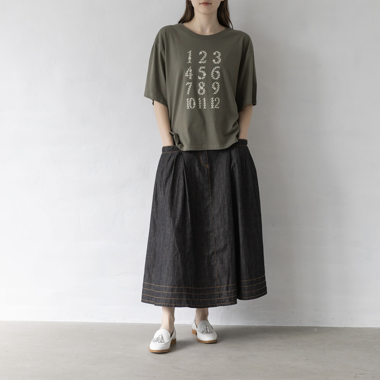 ソソット 綿１００％天竺 フラワーナンバー Ｔシャツ