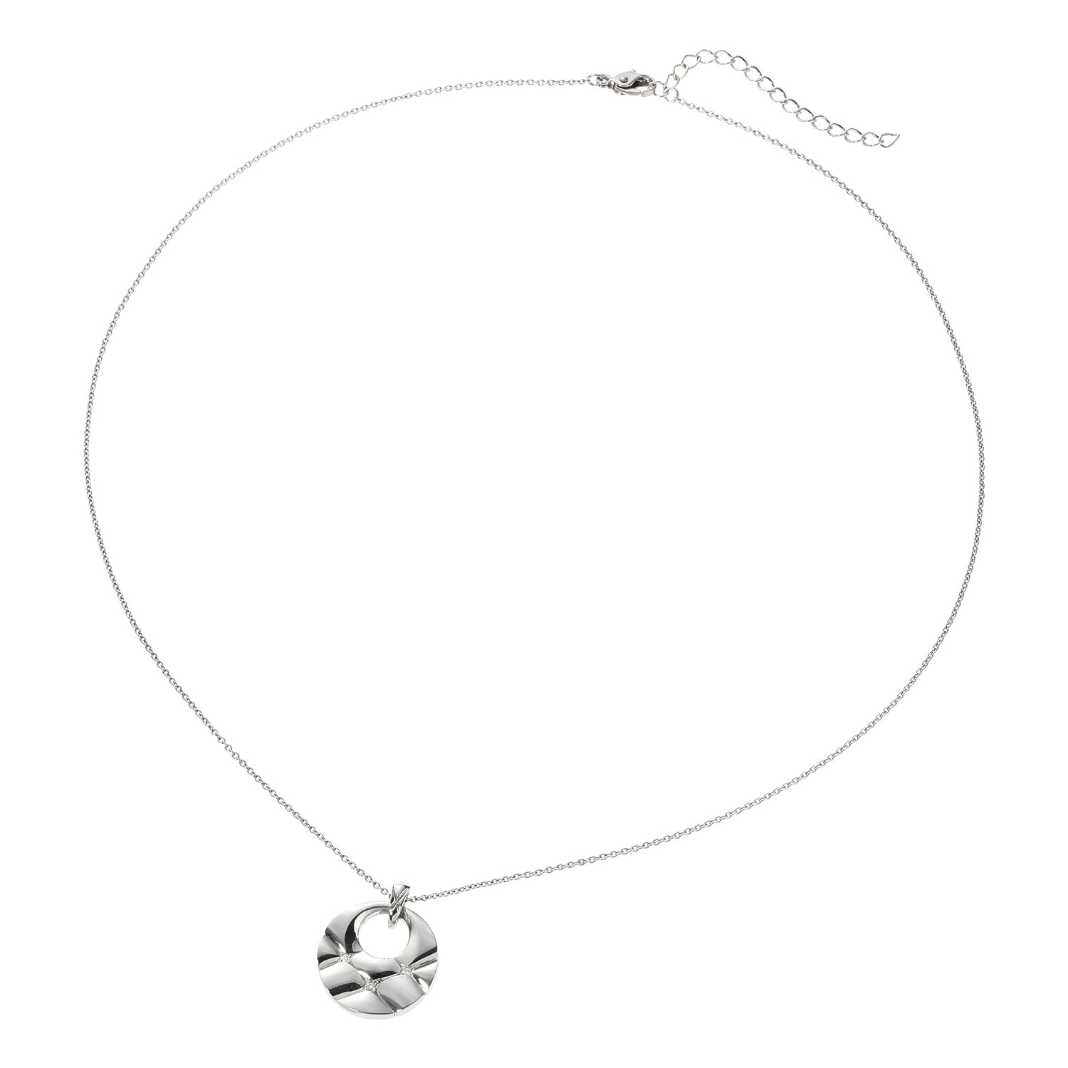 リノン サージカルステンレス ダイヤモンド キルティングデザイン ペンダント