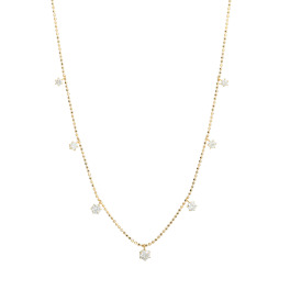 エクラプリュス １８Ｋ ダイヤモンド ステーションネックレス