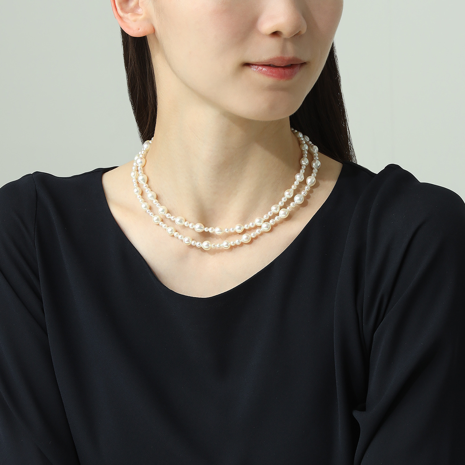 パールＫ バイ　キャスティータ シルバー アコヤパール ロングネックレス