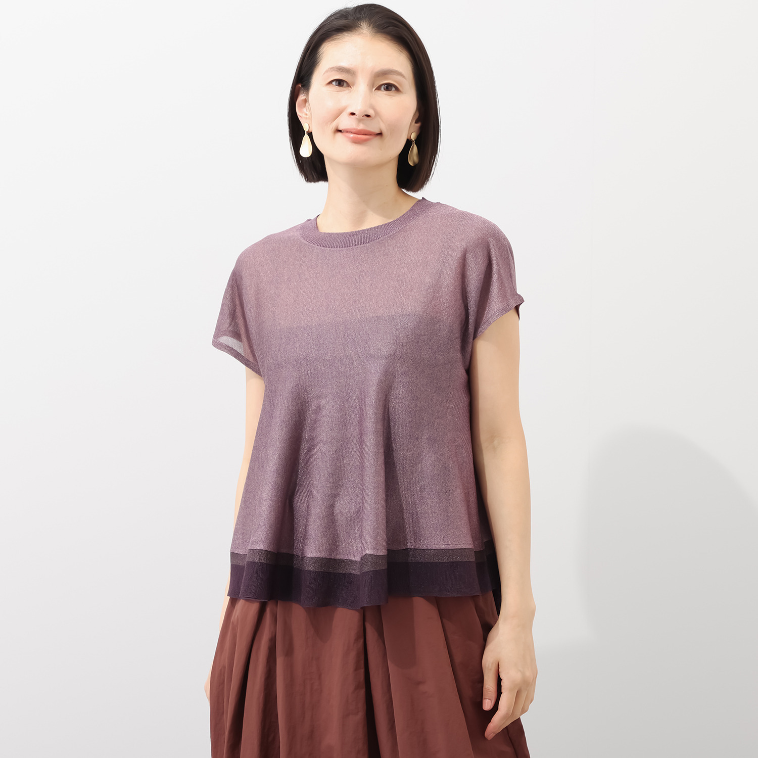 コモエリークローゼット ペプラムニットチュニック