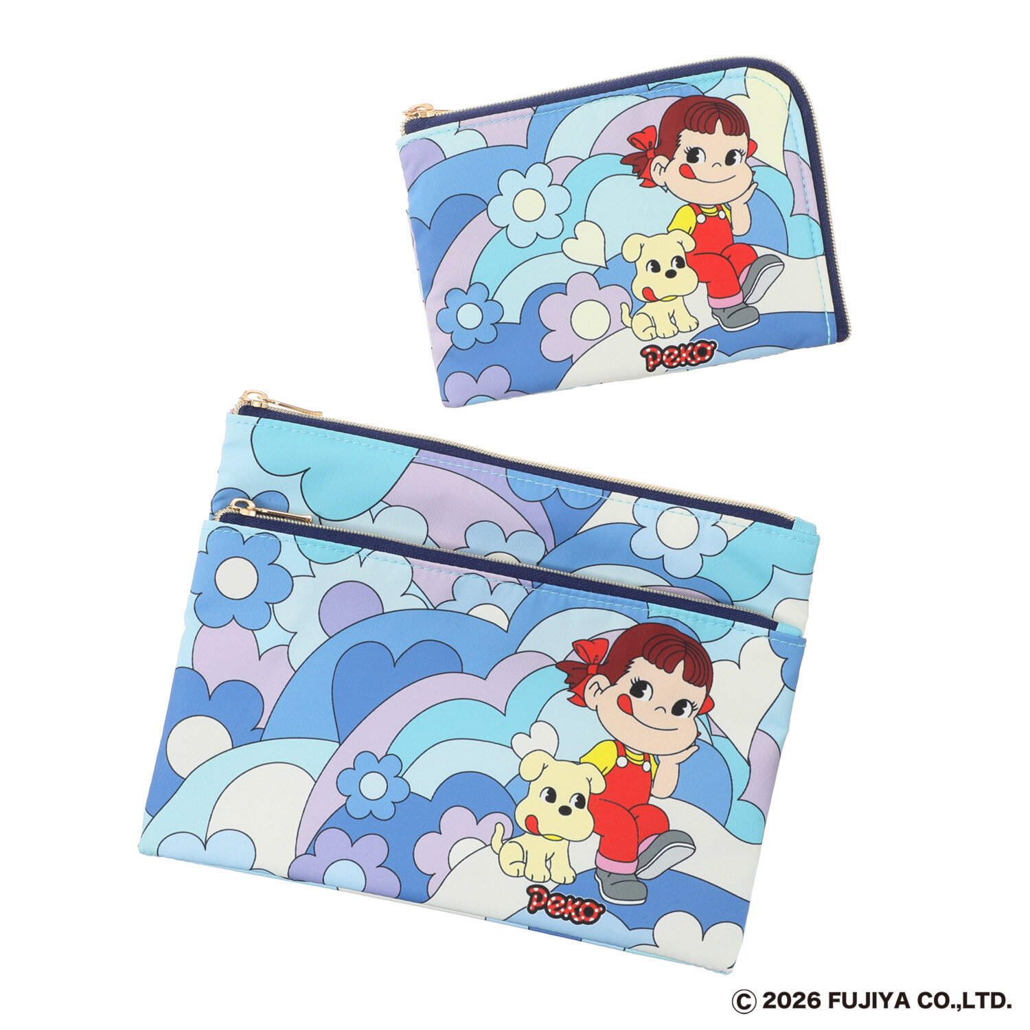 ペコちゃん 二段ファスナーポーチ＆ コインパスケース
