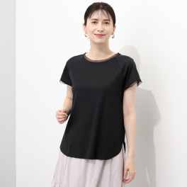 ルクオーレ 接触冷感 ストレッチポンチ チュールアクセント プルオーバー