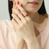 珠里 プラチナ９００ サンゴ＆ ホワイトサファイア リング