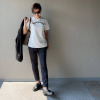 ラソエヌサーティスリー ディグリーズ ロゴプリントＴシャツ