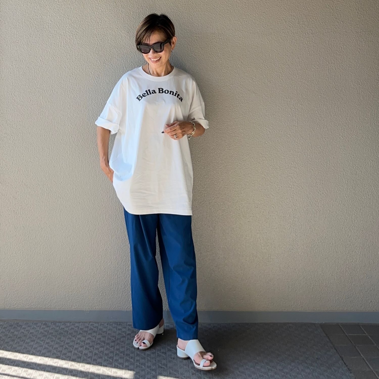 ラソエヌサーティスリー ディグリーズ ロゴプリントＴシャツ