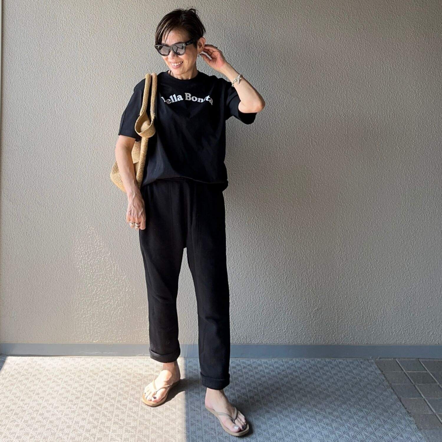 ラソエヌサーティスリー ディグリーズ ロゴプリントＴシャツ