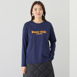 ラソエヌサーティスリー ディグリーズ ロゴプリント ロングＴシャツ