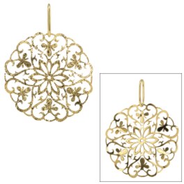 オーサムジュエリー １８Ｋ 透かし柄 リバーシブル ペンダントトップ