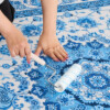 爽やかブルー 素足も喜ぶ さらさらタッチマット “ペルエスターテ” ＜６０×９０ｃｍ＞