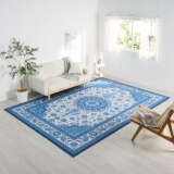 爽やかブルー 素足も喜ぶ さらさらタッチカーペット “ペルエスターテ” ＜２３０×３２０ｃｍ＞