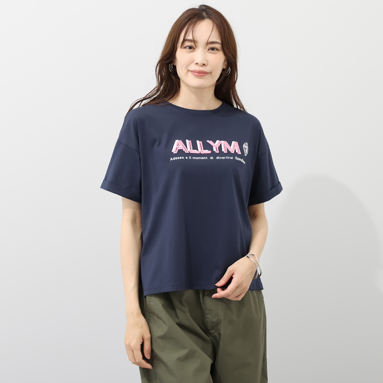 アリュメット アリム ロゴブラシ刺しゅう Ｔシャツ（ネ