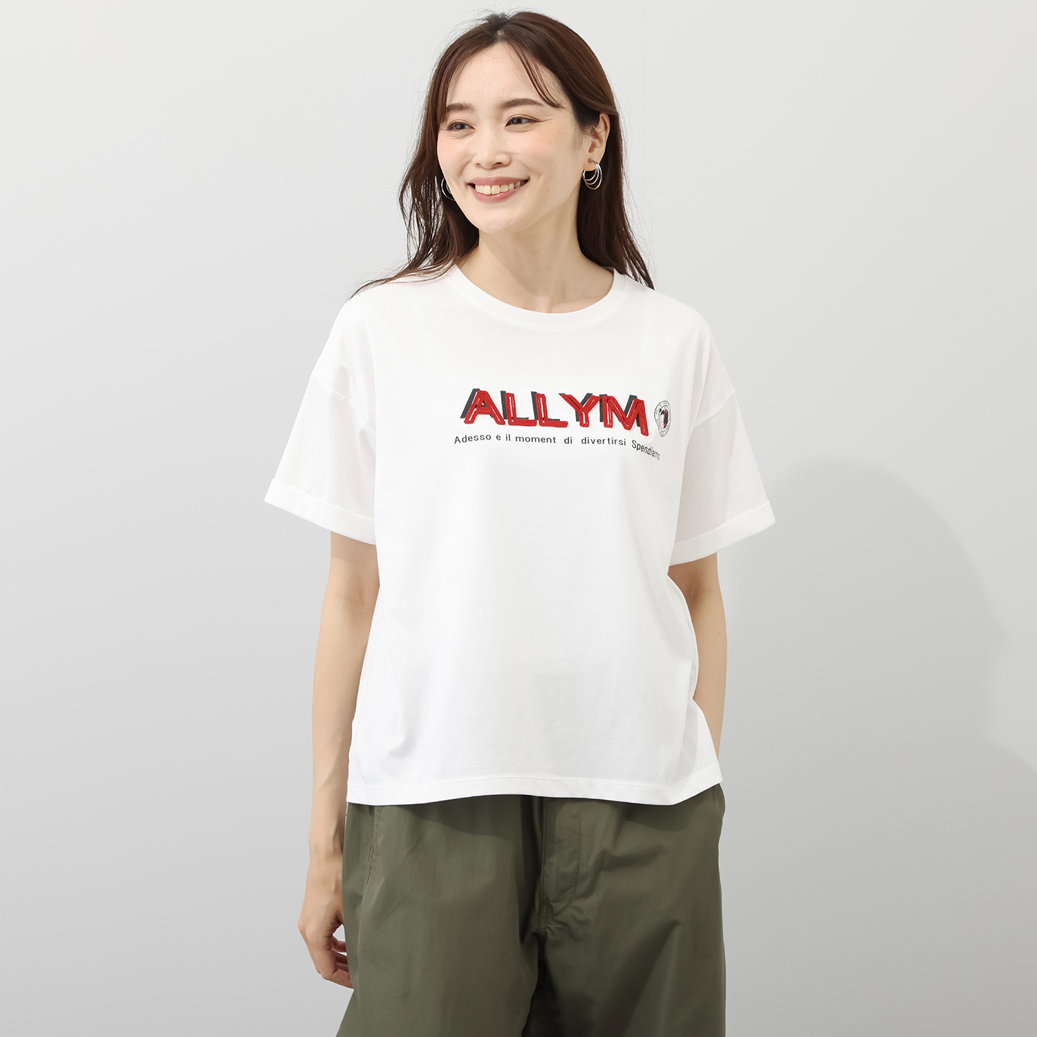 アリュメット アリム ロゴブラシ刺しゅう Ｔシャツ（ネ