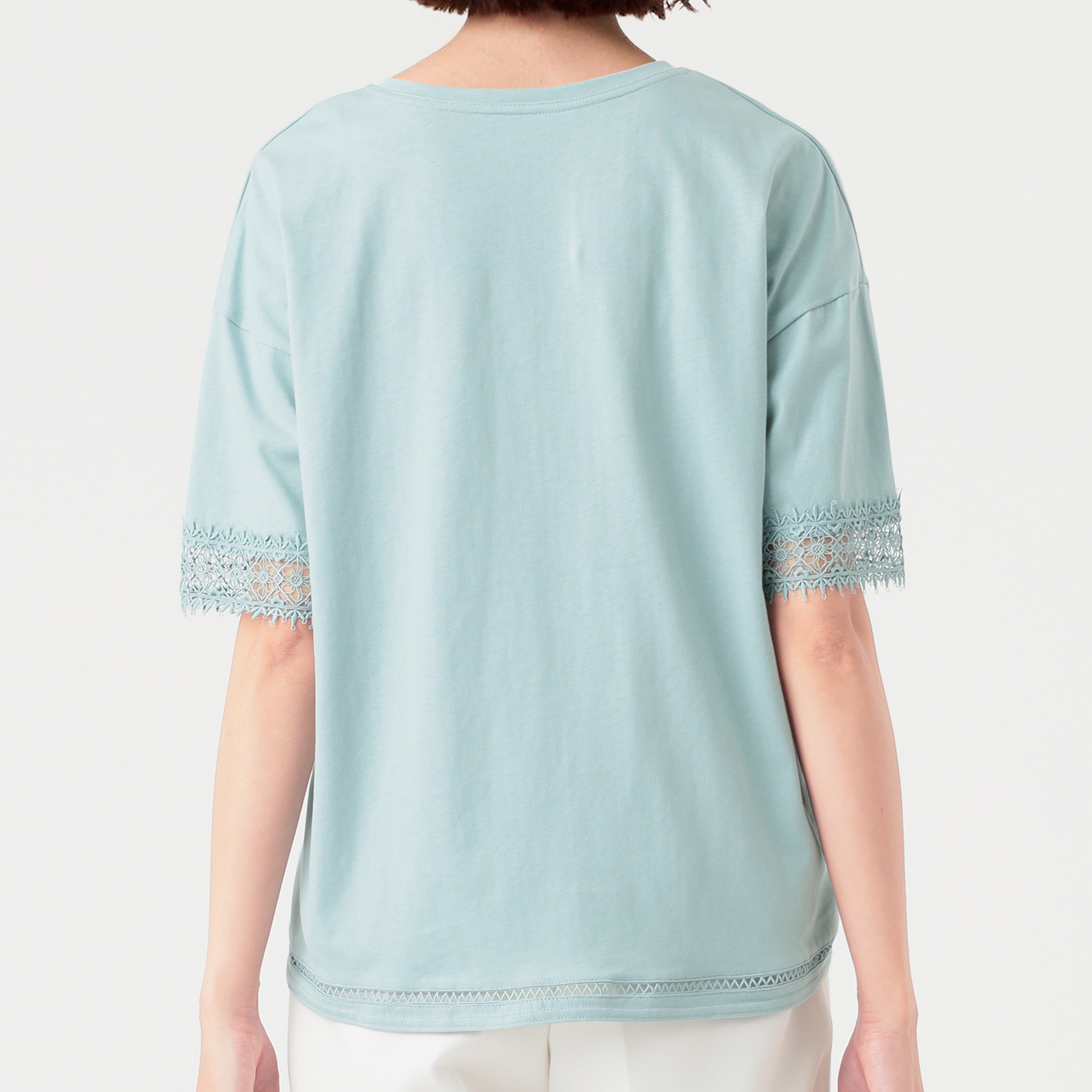 ダジュール 袖レースアクセント Ｔシャツ
