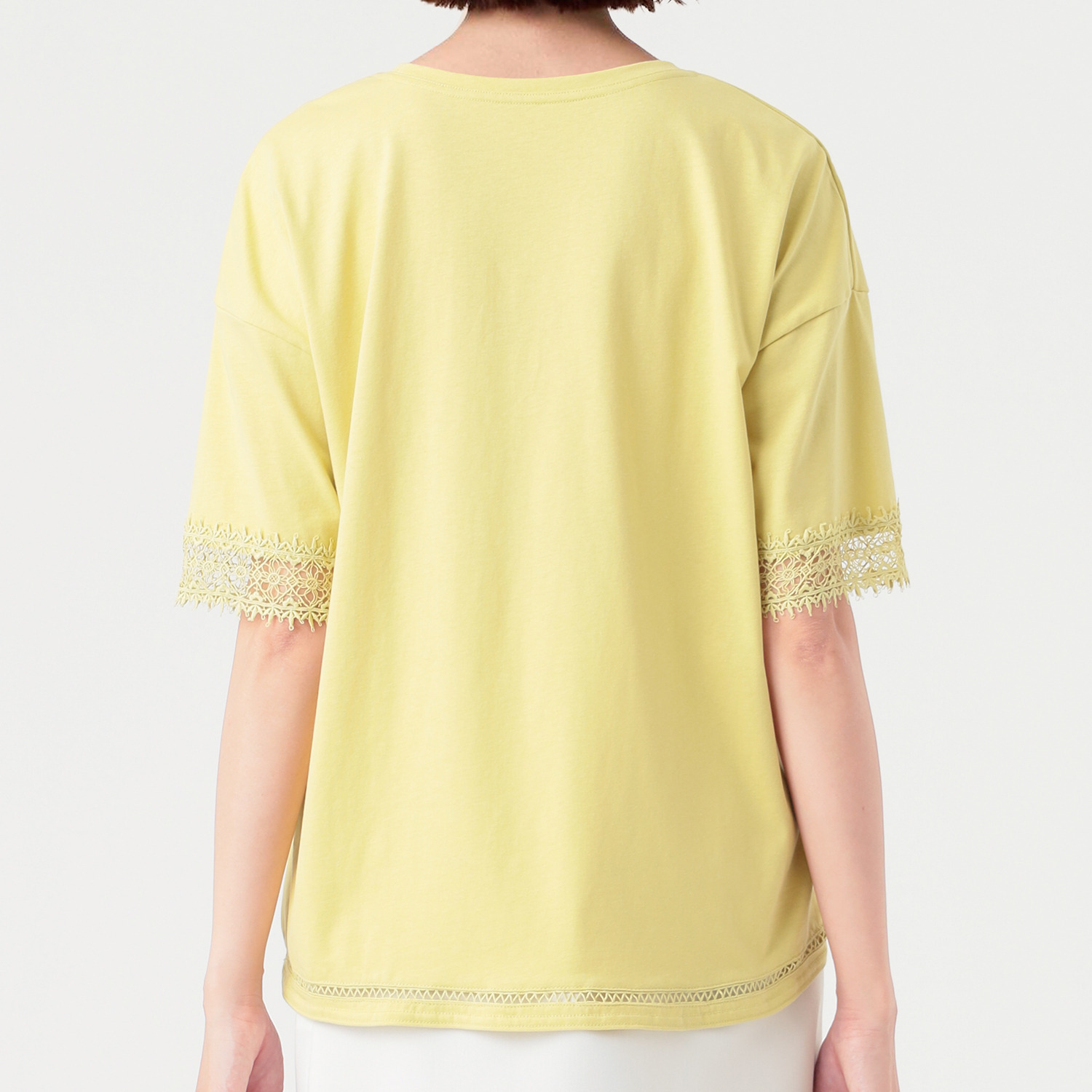 ダジュール 袖レースアクセント Ｔシャツ