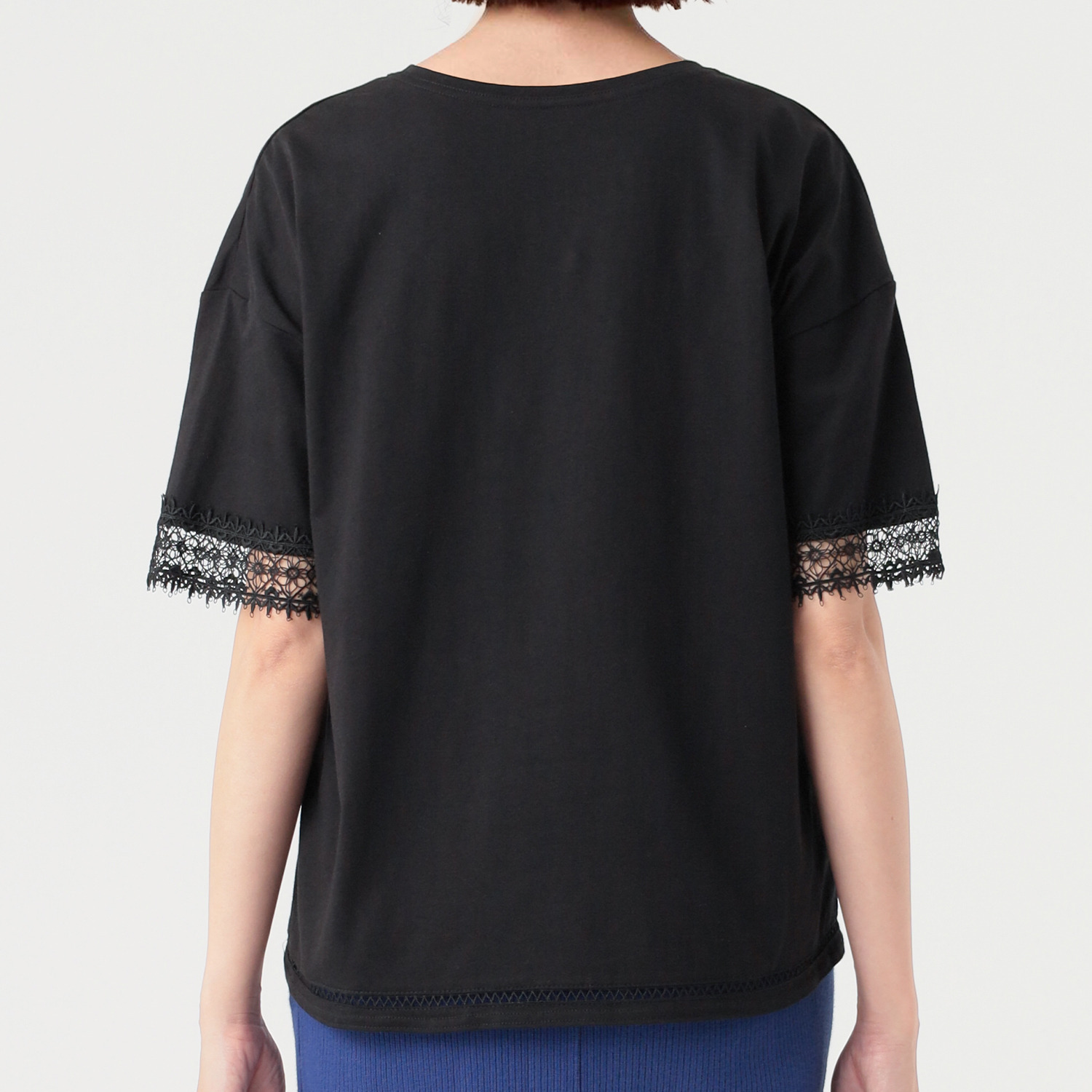 ダジュール 袖レースアクセント Ｔシャツ