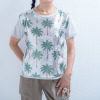 キョウコ　ヒガ 接触冷感 パームツリー柄 スパンコール刺しゅう Ｔシャツ