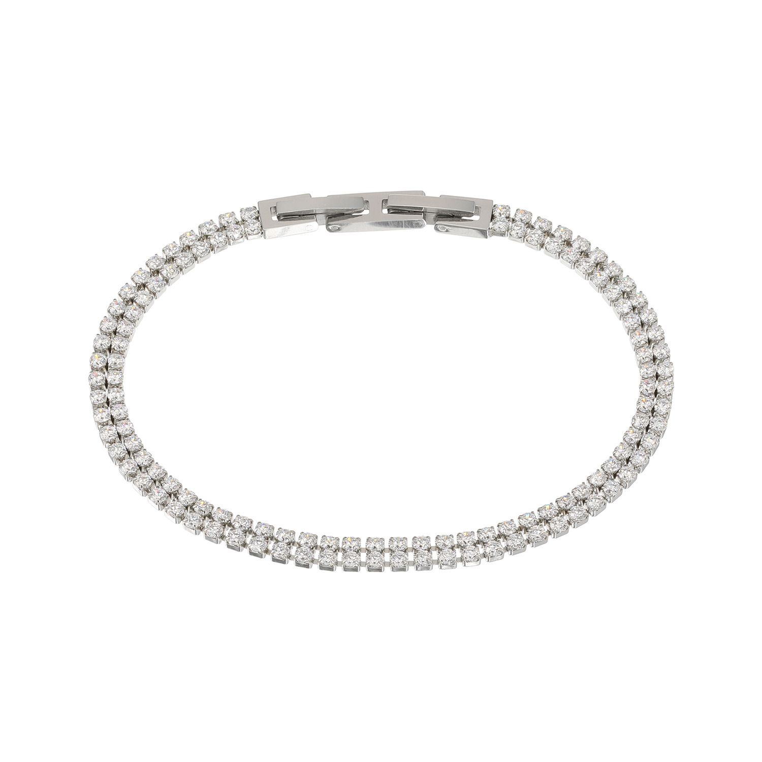 デルークス サージカルステンレス ＣＺ ダブルラインブレスレット