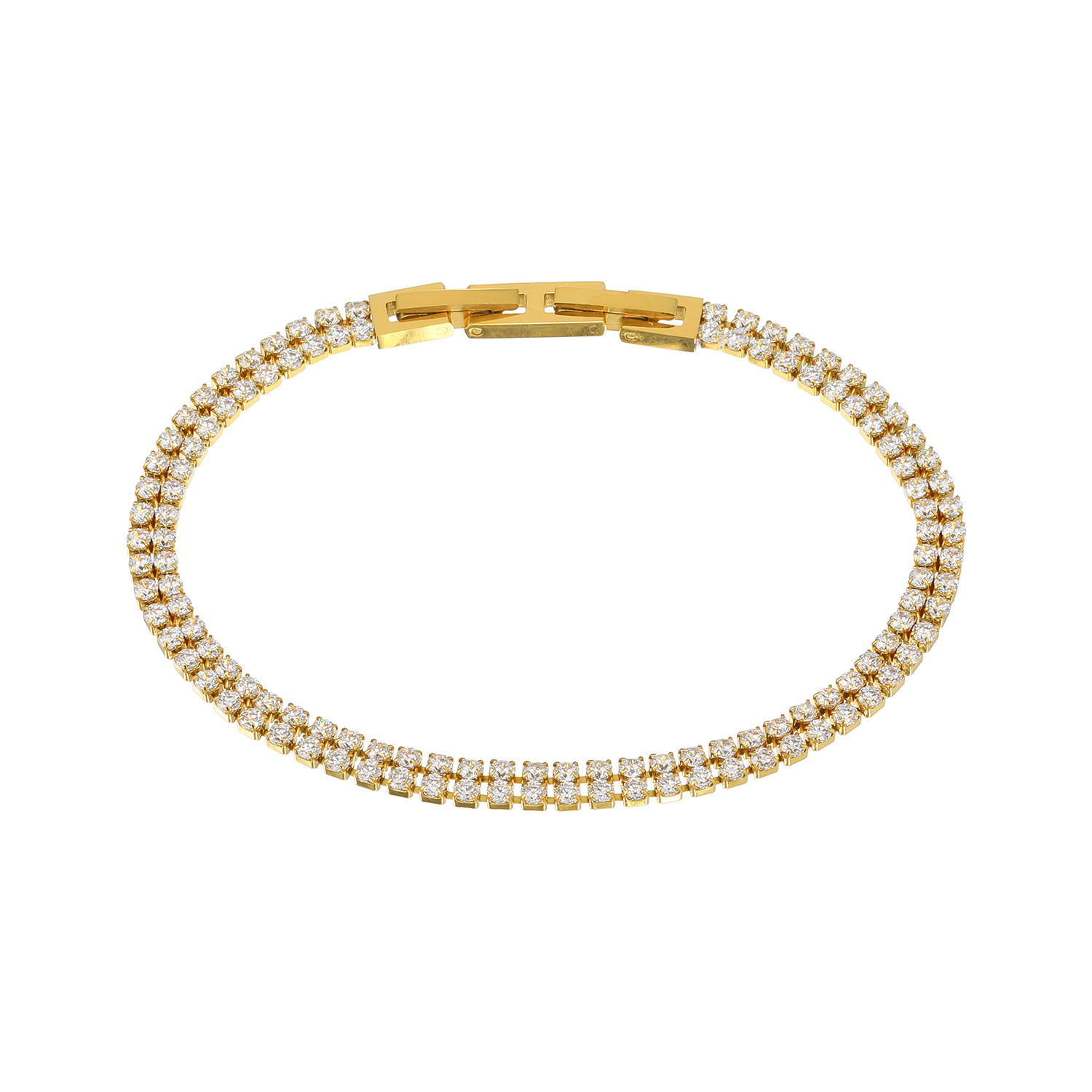 デルークス サージカルステンレス ＣＺ ダブルラインブレスレット