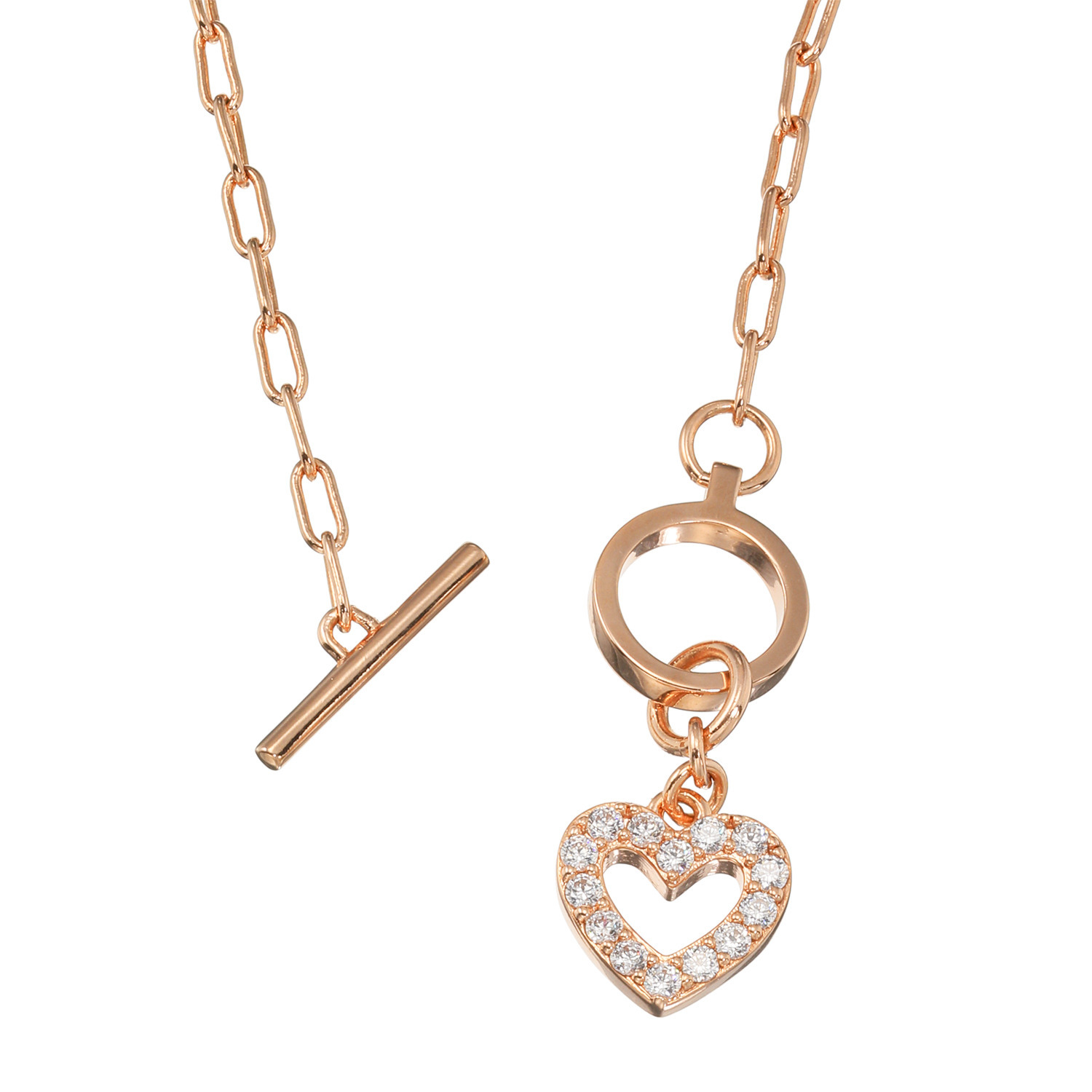 ローザリュール ＣＺ トグル＆バー ハートモティーフ ブレスレット