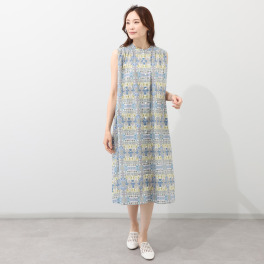 ソソット リバティプリント タナローン ノースリーブワンピース