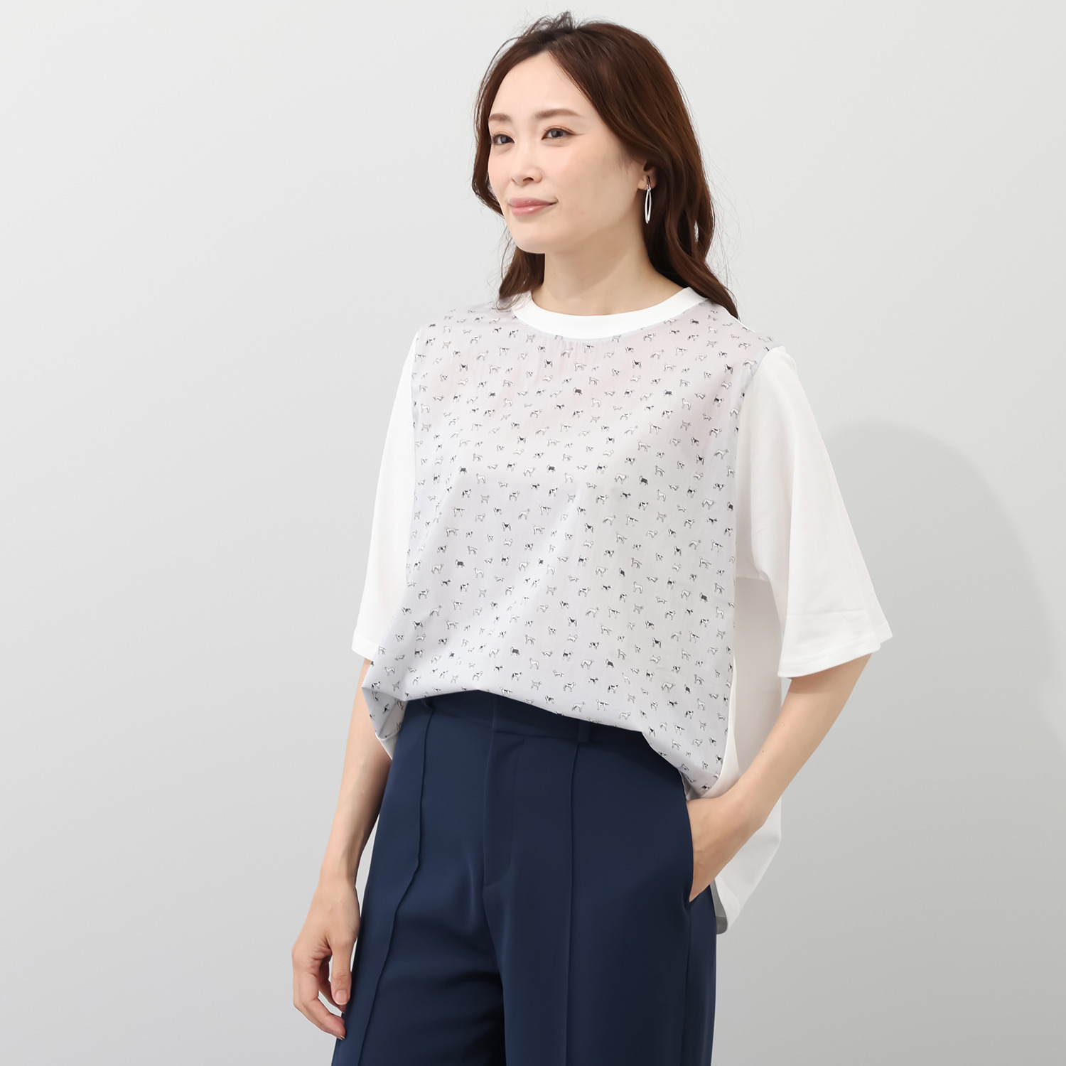 ソソット フロントリバティプリント Ｔシャツ