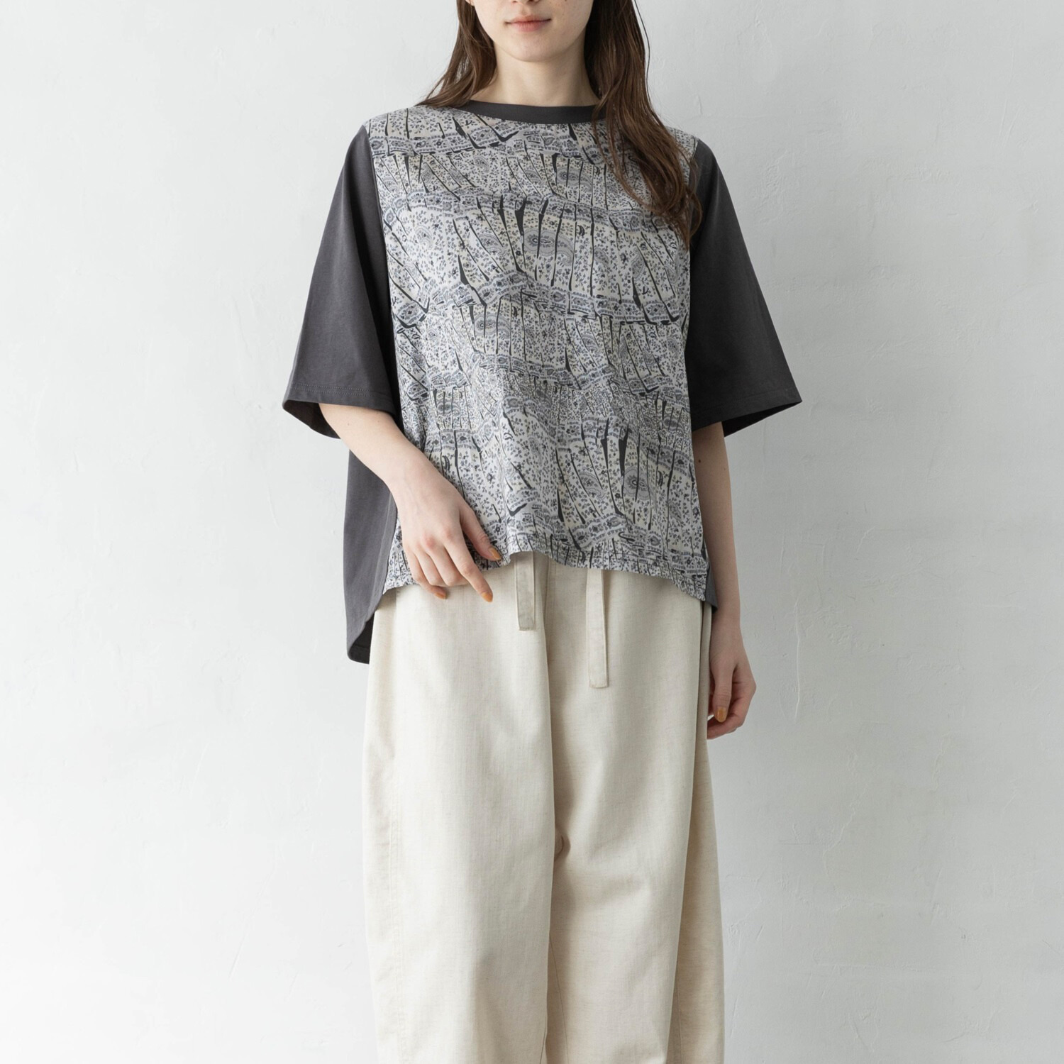 ソソット フロントリバティプリント Ｔシャツ