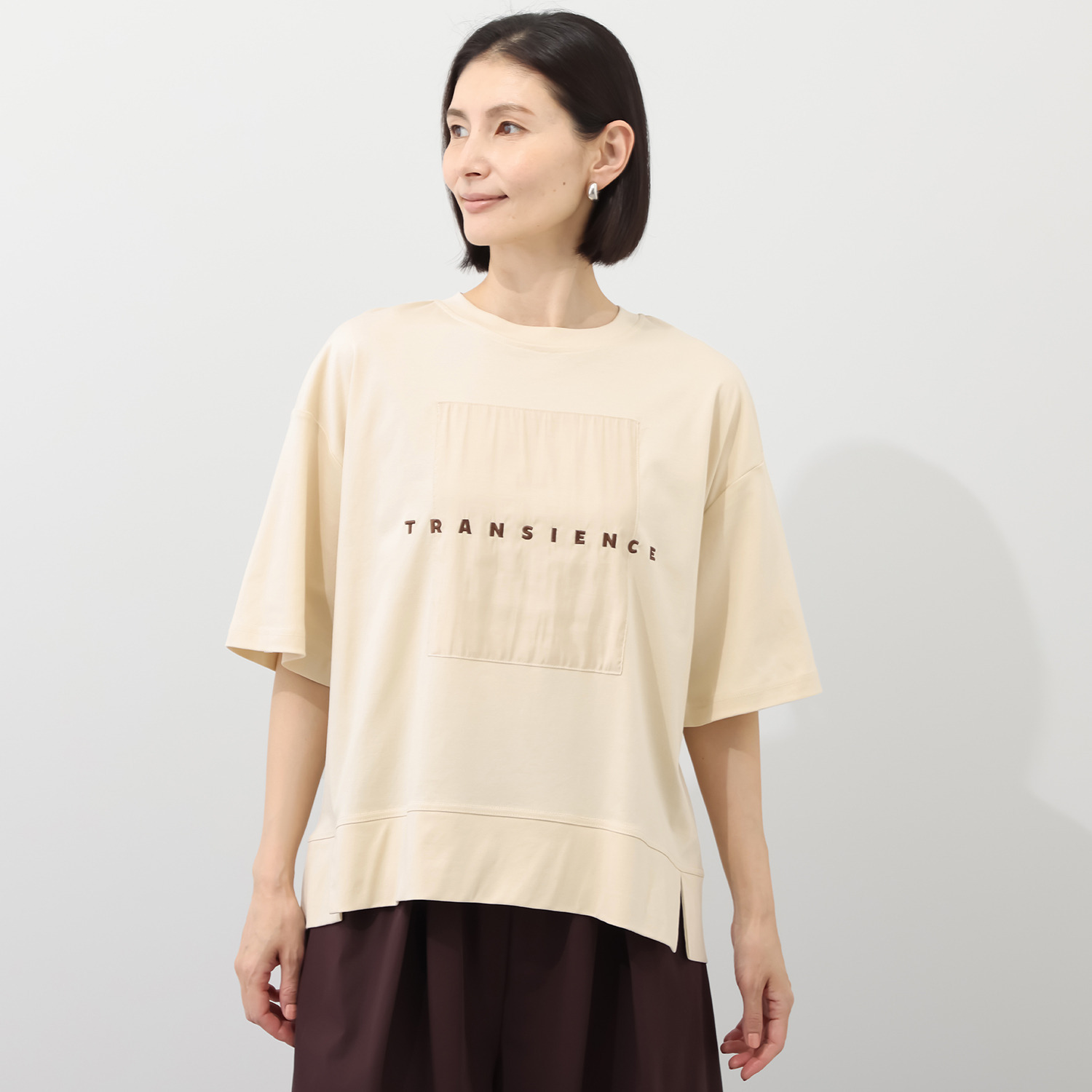 ハンチ 接触冷感 コンパクト糸 ラバープリント 刺しゅうロゴＴシャツ