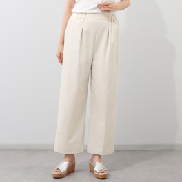 ハンチ リネン混 ストレートパンツ