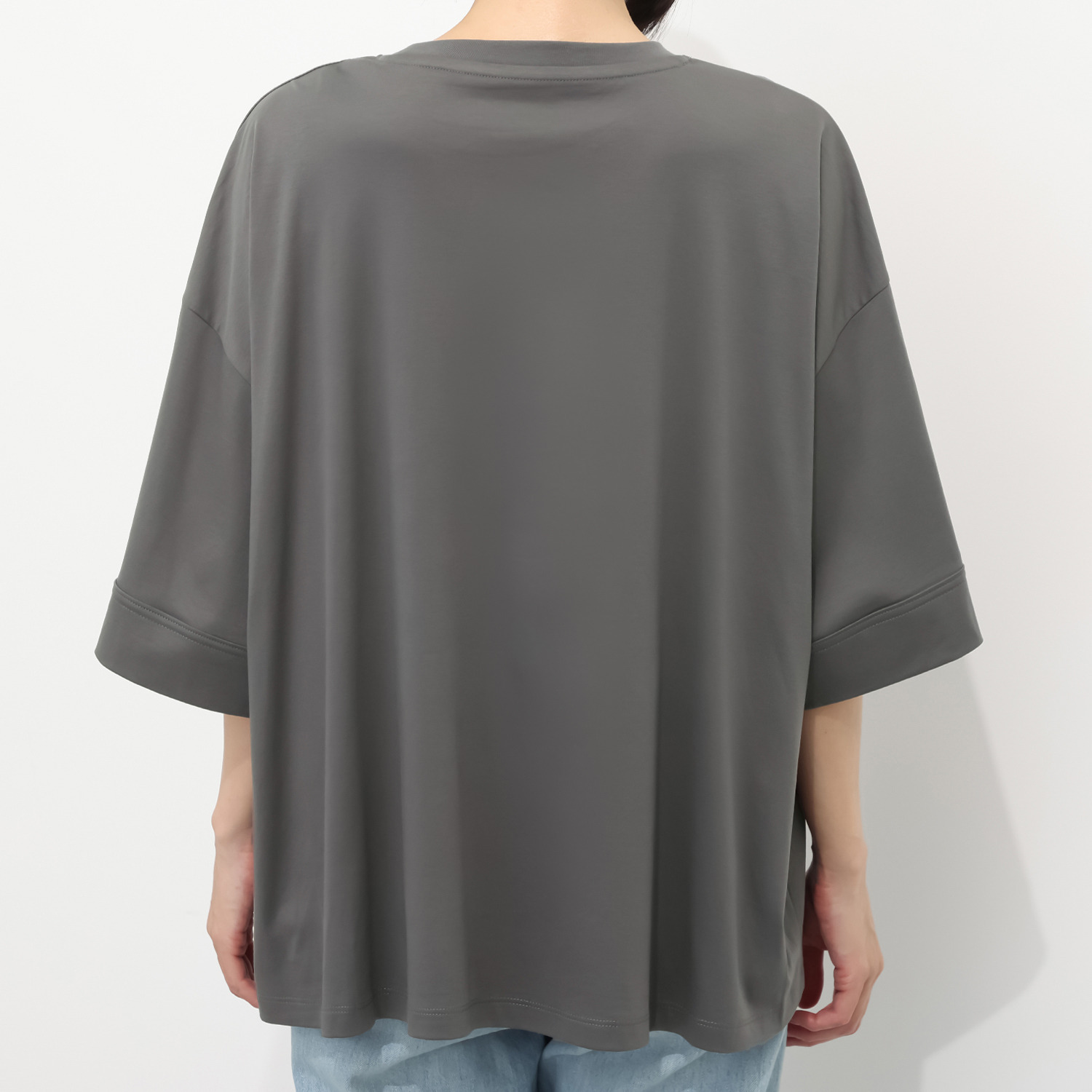 ハンチ 接触冷感 コンパクト糸 オーバーサイズ ロゴＴシャツ