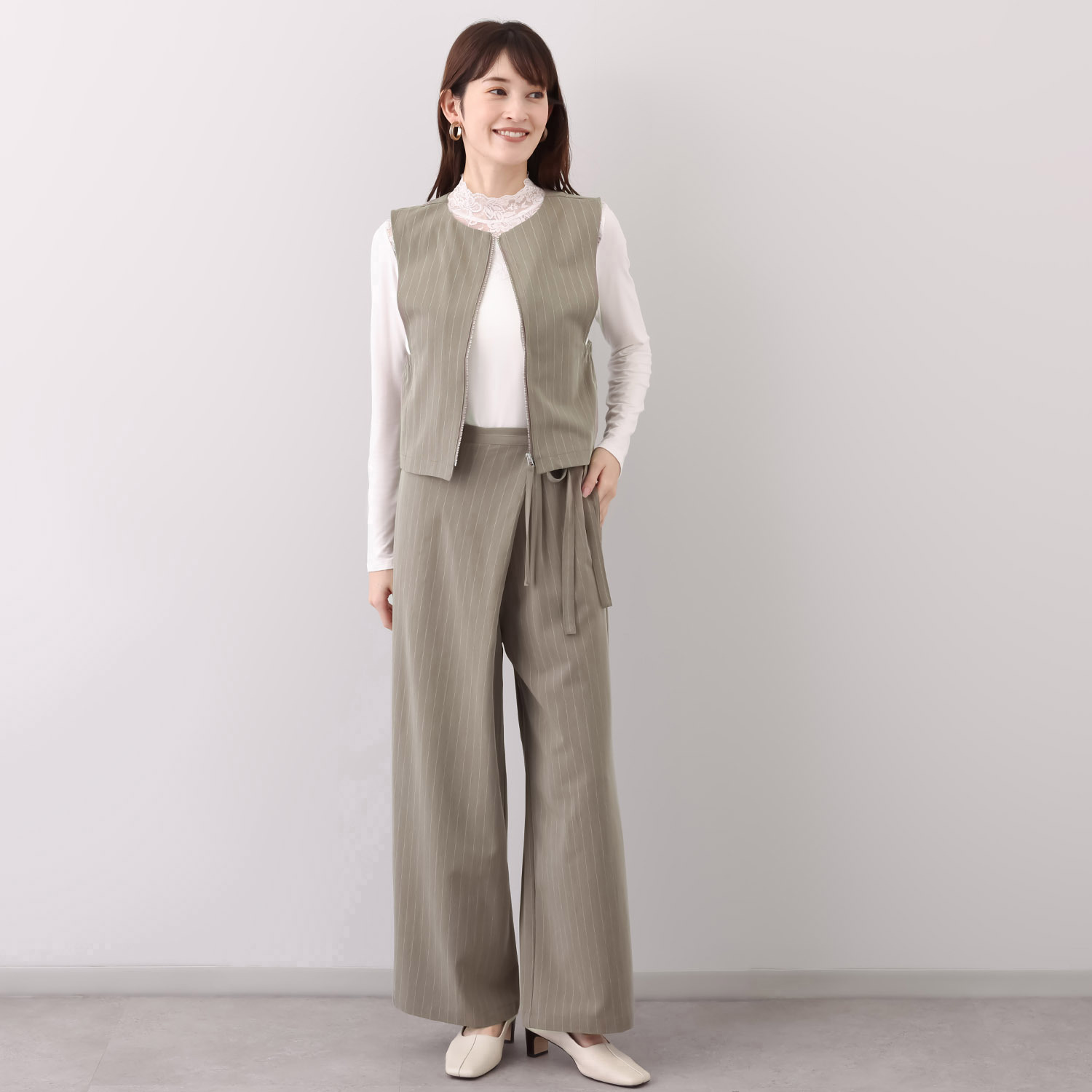 オトナノクラシ 大人のクロップト丈ベスト