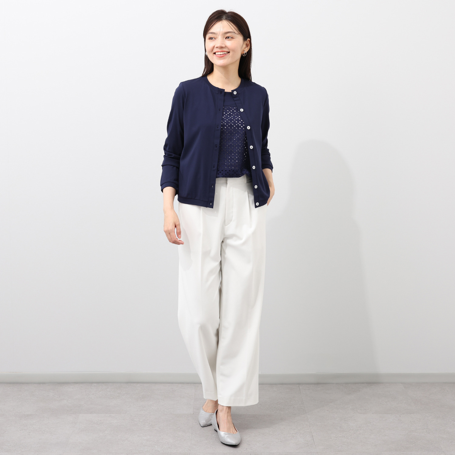 モカサン　ジュンコシマダ 涼やか素材 ワンピース＆ カーディガン＆ プルオーバー 夏の装い３点セット