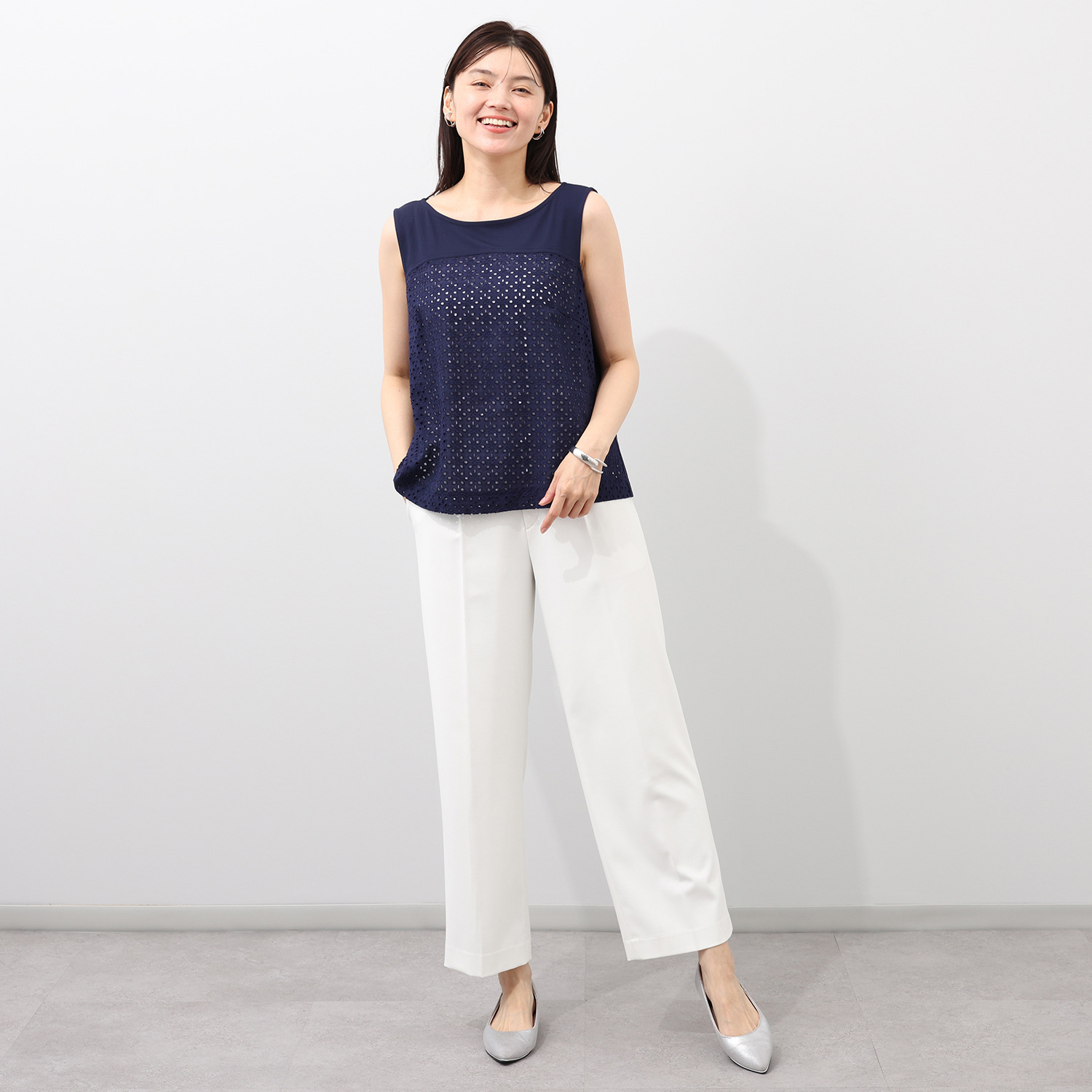 モカサン　ジュンコシマダ 涼やか素材 ワンピース＆ カーディガン＆ プルオーバー 夏の装い３点セット