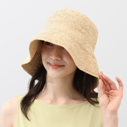 MAISON N.H PARIS MICHELL ハット 麦わら帽子 リボン付 MAISON N.H